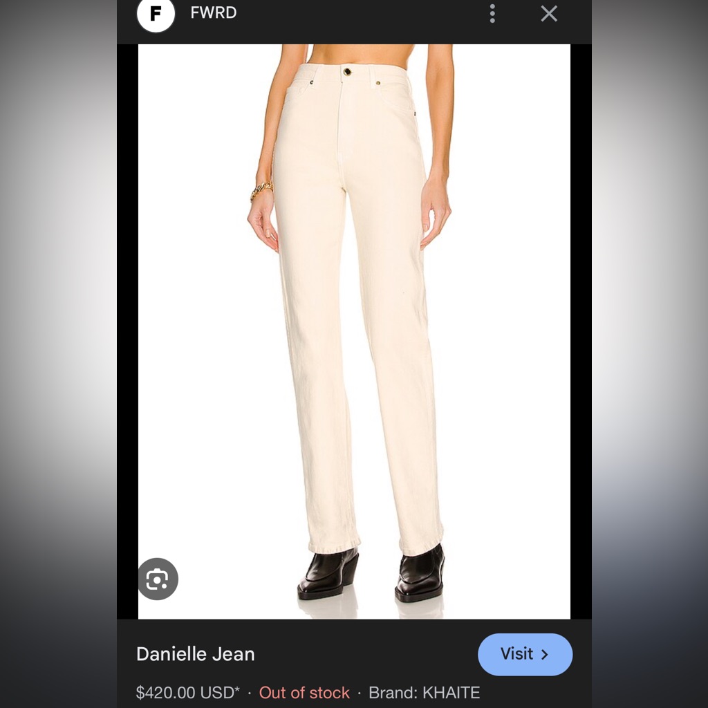 Khaite Danielle Straight-Leg Jeans In Ivory